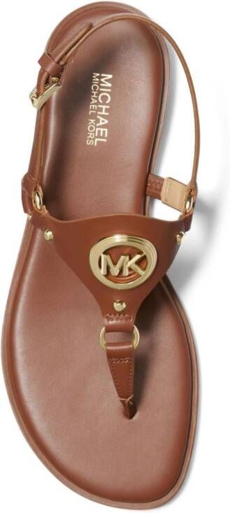 Michael Kors Casey sandalen met logoplakkaat Bruin
