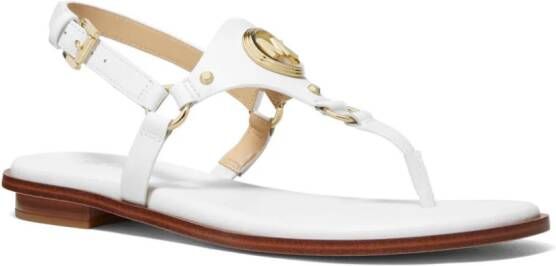 Michael Kors Casey sandalen met logoplakkaat Wit