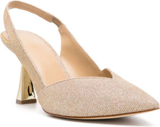 Michael Kors Chelsea pumps met glitters Beige