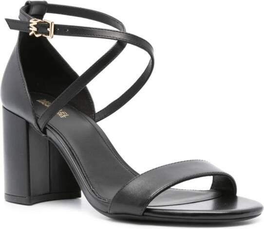 Michael Kors Sophie Flex 75mm leren sandalen Zwart