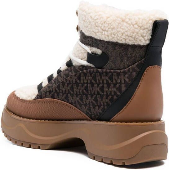 Michael Kors Rory leren combat boots Zwart - Foto 6