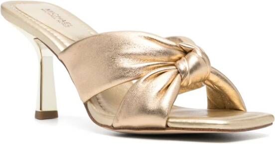 Michael Kors Elena metallic sandalen 75 mm Goud