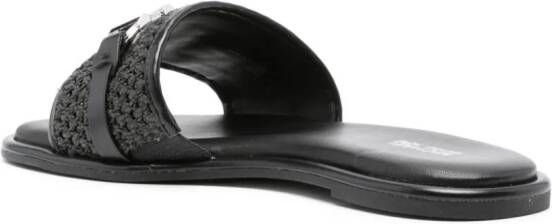 Michael Kors Ember slippers met logoplakkaat Zwart