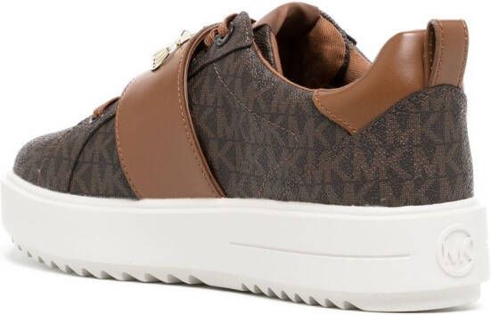 Michael Kors Emmett sneakers met monogramprint Bruin