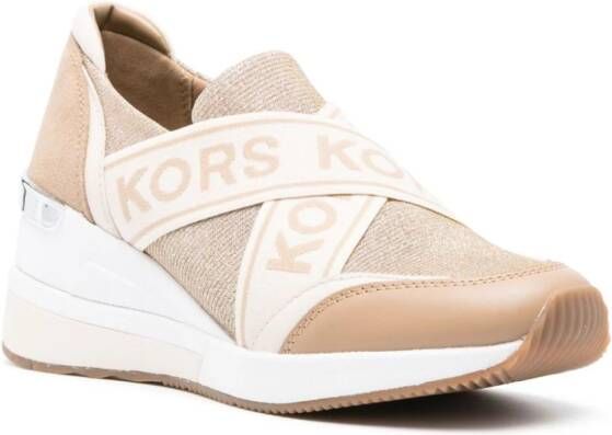 Michael Kors Geena sneakers met sleehak Goud