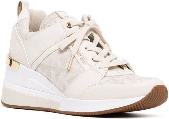 Michael Kors Georgia sneakers met sleehak Wit