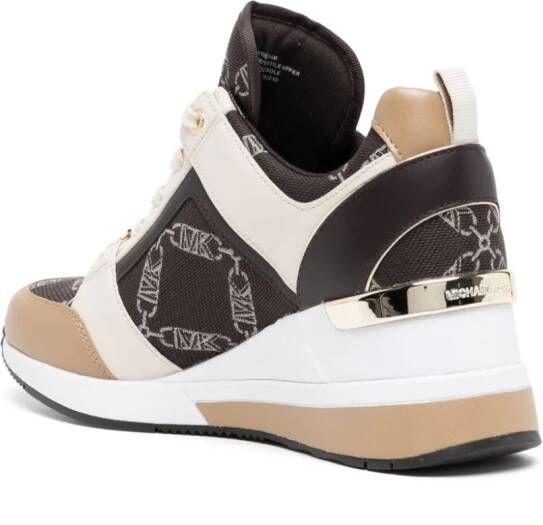 Michael Kors Georgie sneakers met logo Bruin
