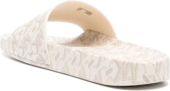 Michael Kors Gilmore monogram-pattern slides Beige