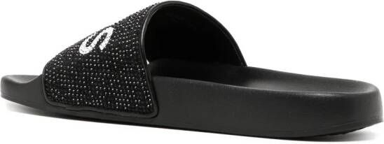 Michael Kors Gilmore slippers verfraaid met stras Zwart