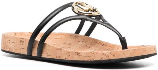 Michael Kors Hampton teenslippers Zwart