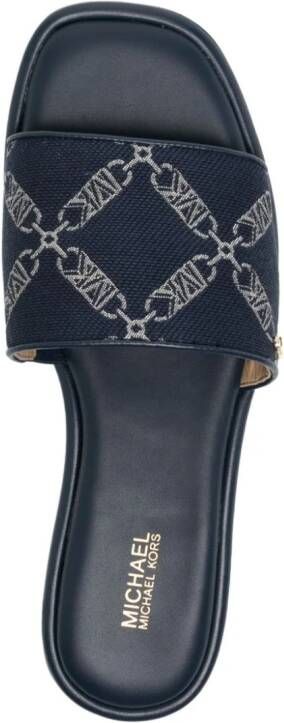 Michael Kors Hayworth slippers met logoplakkaat Blauw