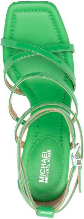 Michael Kors Imani lakleren sandalen Groen