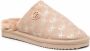 Michael Kors Janis slippers met monogramprint Beige - Thumbnail 2