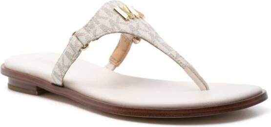 Michael Kors Jillian sandalen met logoplakkaat Beige