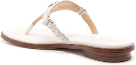 Michael Kors Jillian sandalen met logoplakkaat Beige