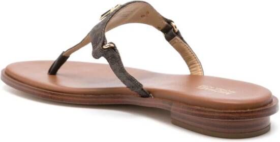 Michael Kors Jillian sandalen met logoplakkaat Bruin