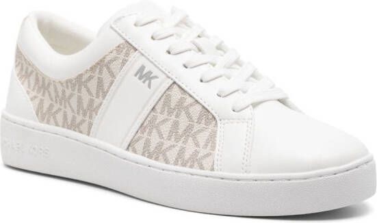 Michael Kors Juno sneakers met monogramprint Wit