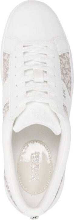 Michael Kors Juno sneakers met monogramprint Wit