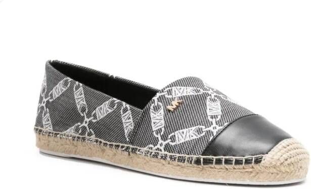 Michael Kors Kendrick espadrilles met monogram Zwart