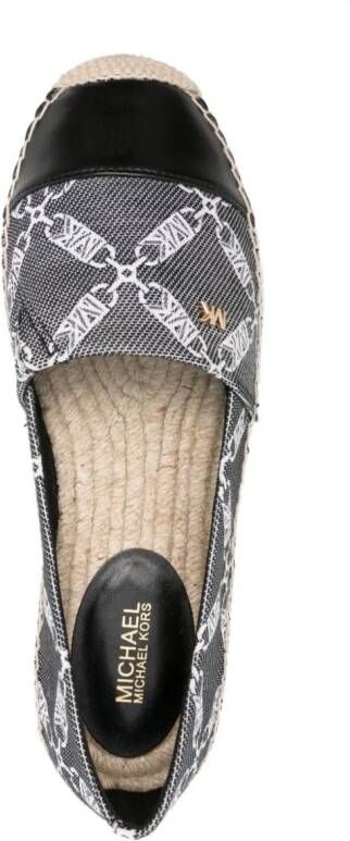 Michael Kors Kendrick espadrilles met monogram Zwart