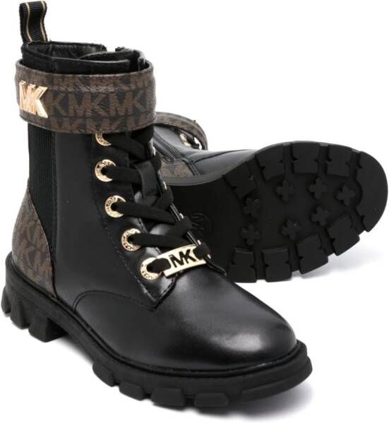 Michael Kors Kids Veterlaarzen met monogramprint Zwart