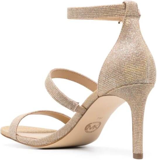 Michael Kors Koda sandalen met glitters Beige