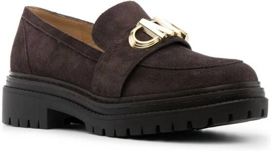 Michael Kors Loafers met logoplakkaat Bruin