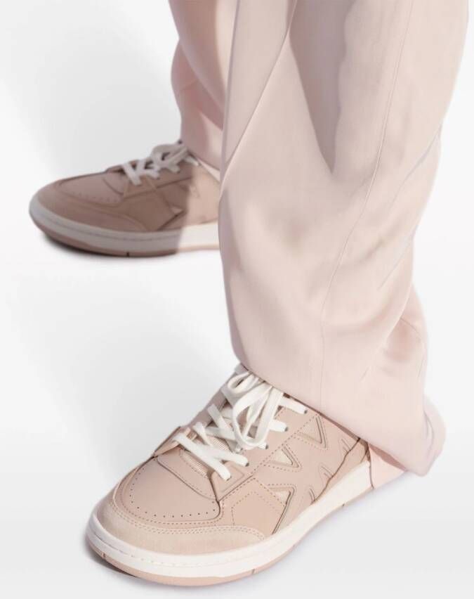 Michael Kors Leren sneakers met logopatch Beige