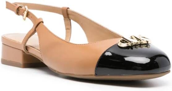 Michael Kors Leren ballerina's Bruin