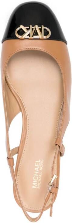 Michael Kors Leren ballerina's Bruin