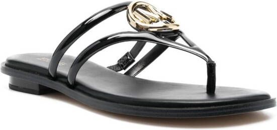 Michael Kors Sandalen met logoplakkaat Zwart