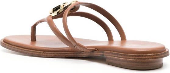 Michael Kors Sandalen met logoplakkaat Bruin