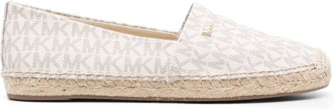 Michael Kors logo print 'Kendrick' espadrilles Beige