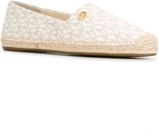 Michael Kors logo print 'Kendrick' espadrilles Beige