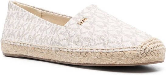 Michael Kors logo print 'Kendrick' espadrilles Beige