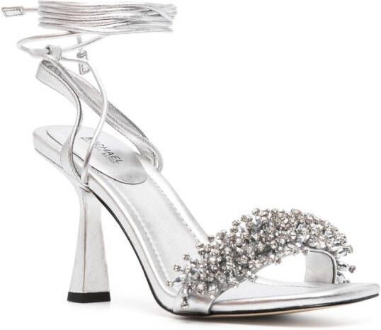 Michael Kors Lucia sandalen verfraaid met kristallen Zilver