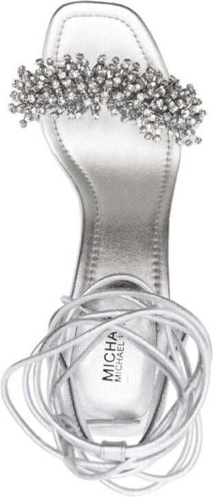 Michael Kors Lucia sandalen verfraaid met kristallen Zilver