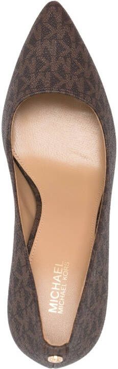 Michael Kors Milly leren pumps Bruin