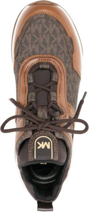 Michael Kors Olympia sneakers met jacquard Bruin