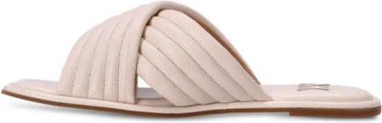 Michael Kors Portia leren slippers Roze
