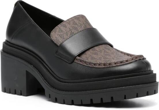 Michael Kors Rocco loafers met monogramprint Zwart