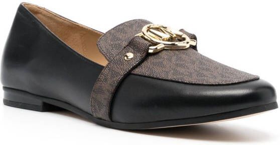 Michael Kors Leren loafers Bruin