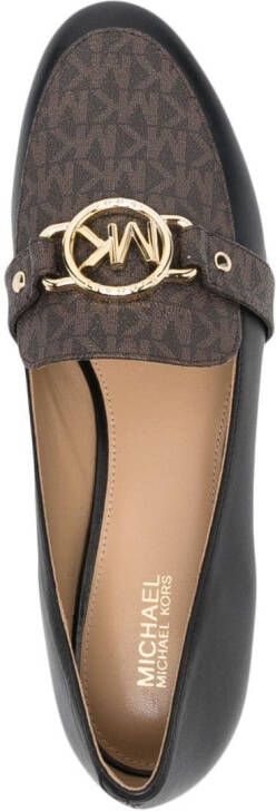 Michael Kors Leren loafers Bruin