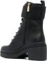 Michael Kors Rory leren combat boots Zwart - Thumbnail 2