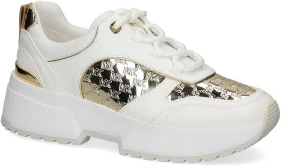 Michael Kors Rumi sneakers met monogramprint Beige