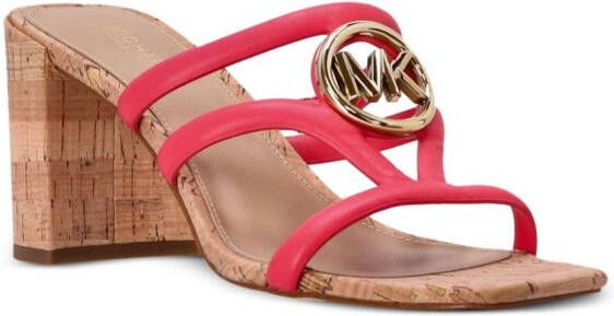 Michael Kors Sandalen met logoplakkaat Roze