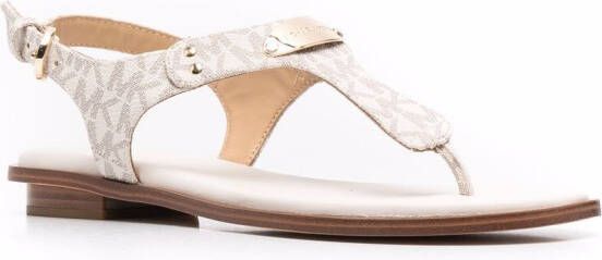 Michael Kors Sandalen met logoplakkaat Wit