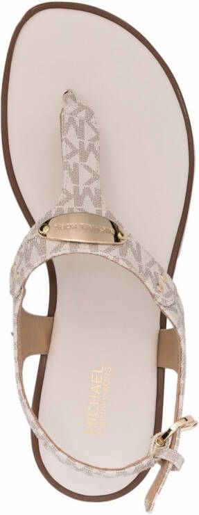 Michael Kors Sandalen met logoplakkaat Wit