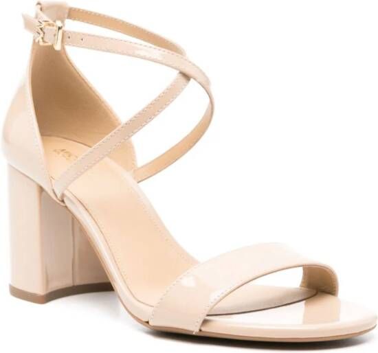 Michael Kors Sophie 70mm leren sandalen Beige