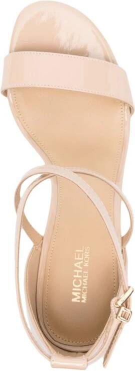 Michael Kors Sophie 70mm leren sandalen Beige